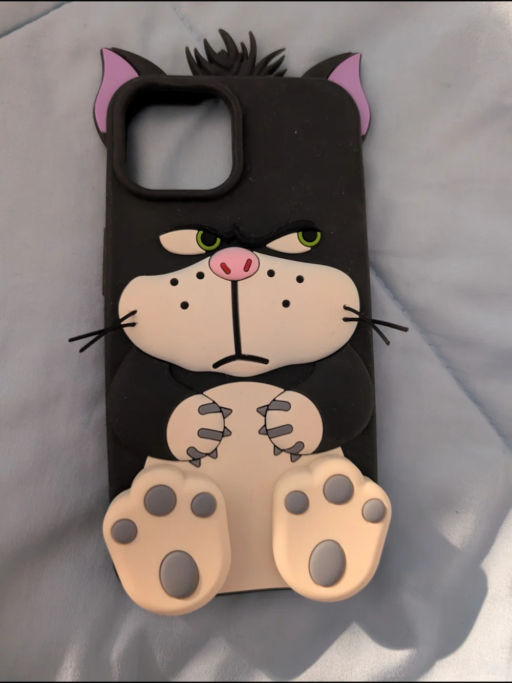 Disney Lucifer The Cat Silicone iPhone 13 Case with Pink Accents